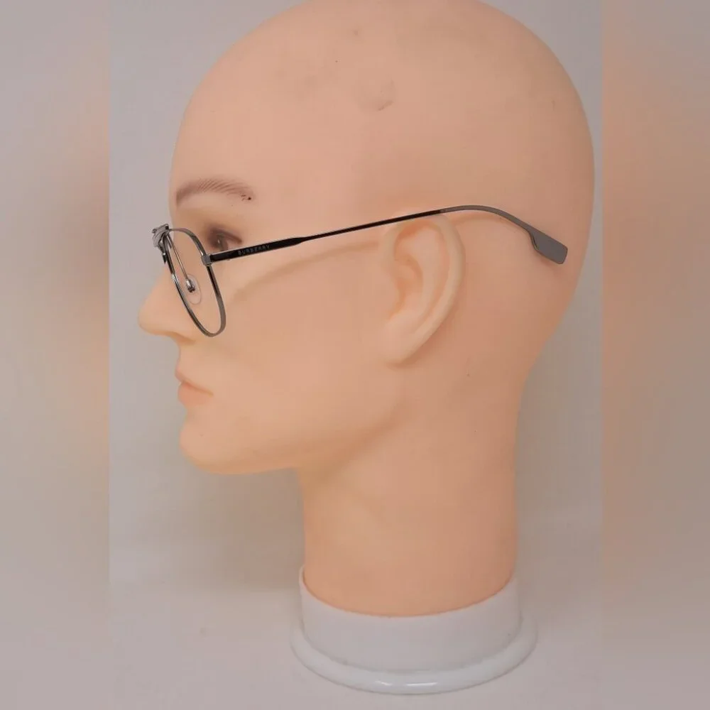 Burberry Men's Aviator Sunglasses Frames Only Pilot Check Metal B3121 59-17-145 - Picture 3 of 15